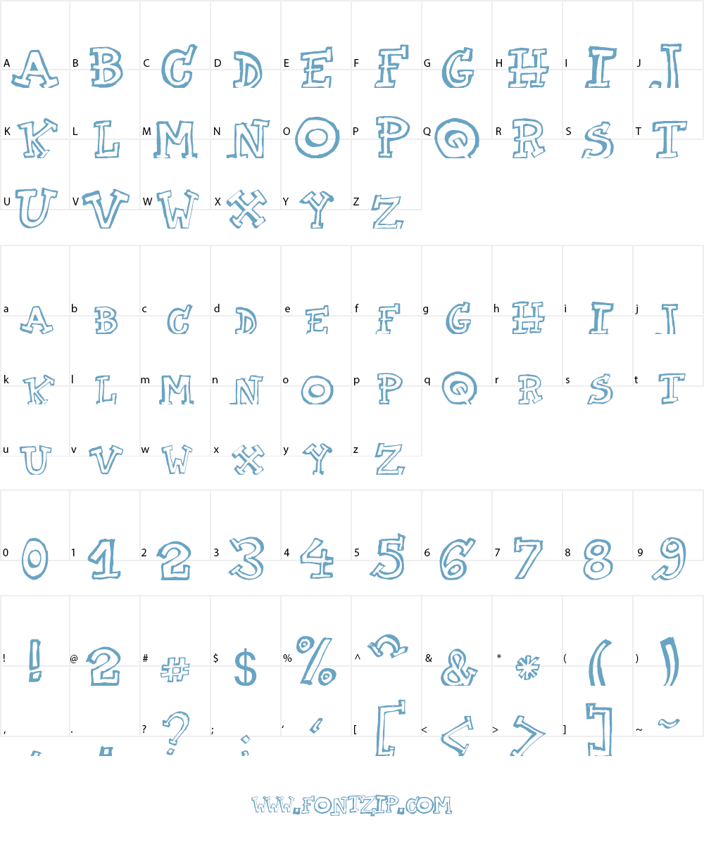 TWO AM Font Character